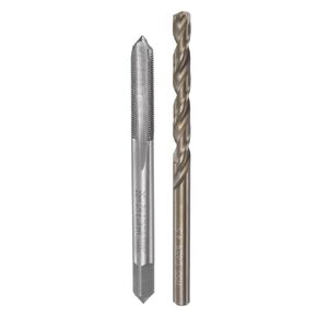 uxcell Tap & Bit Sets, M5 x 0.5 H2 Straight Flute Machine Thread Milling Tap, 4.5mm M35 Cobalt High Speed Steel (HSS-CO) Twist Drill Bit