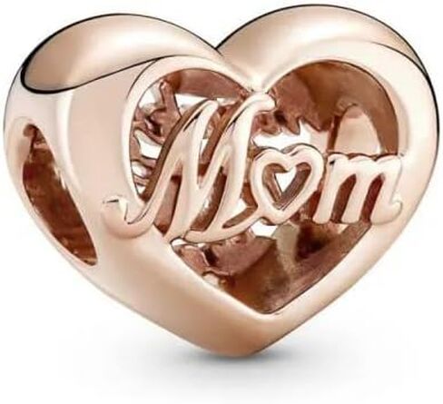 تعليقة قلب PANDORA Thanks You Mom - متوافقة مع لحظات PANDORA - مجوهرات نسائية مذهلة - هدية عيد الأم - مصنوعة من وردة PANDORA - مع صندوق هدايا in Kuwait