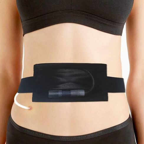 Mesh Peritoneal Dialysis Belt Holder PD Catheter Pouch for Feeding Tube J G Peg Tubing Waist Band Fanny Pack Accessories for Men Women Adult Black Pack of 1 in Kuwait