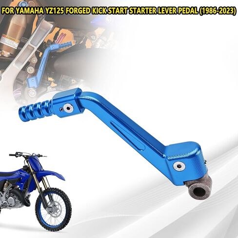 Canitu Blue Forged Aluminum Kick Start Starter Kickstarter Lever Pedal Arm Motorcycle Rod Crank Replacement Part for Yamaha YZ125 1986-2023 for Dirt Bike Off Road Motorcycle in Saudi Arabia