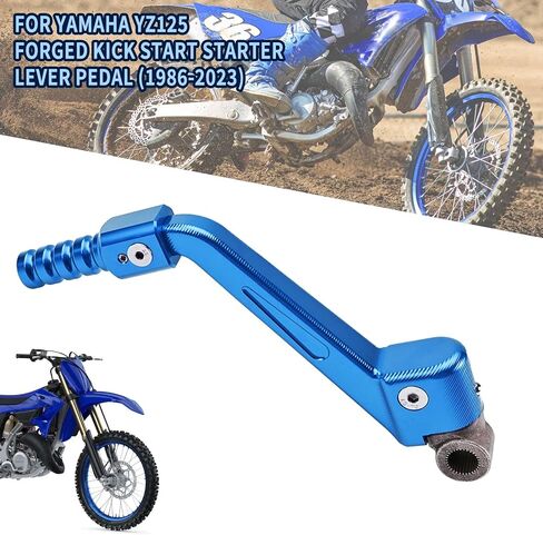 Canitu Blue Forged Aluminum Kick Start Starter Kickstarter Lever Pedal Arm Motorcycle Rod Crank Replacement Part for Yamaha YZ125 1986-2023 for Dirt Bike Off Road Motorcycle in Saudi Arabia