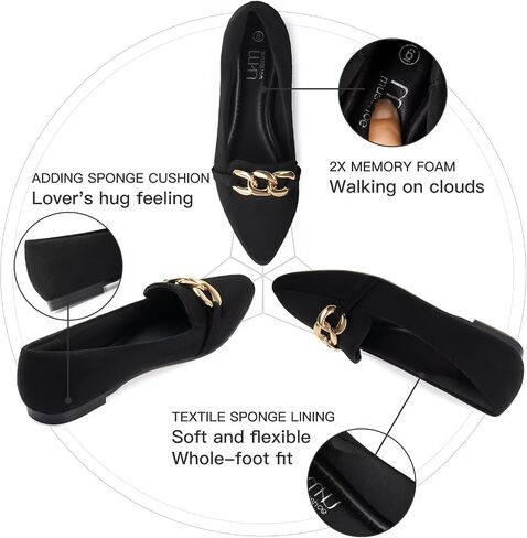 MUSSHOE Women's Loafers Comfortable Fashion Chain Flats Shoes for Women in Saudi Arabia