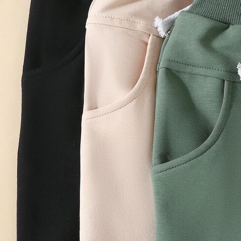 Unisex 3 Pack Pants Baby Boy Girl Drawstring Solid Color Sweatpants Casual Harem Joggers Fall Winter Bottoms Set in Saudi Arabia