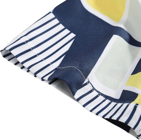 SOLY HUX Men's 2 Piece Outfits Striped Button Down Short Sleeve Shirt and Shorts Set in Saudi Arabia