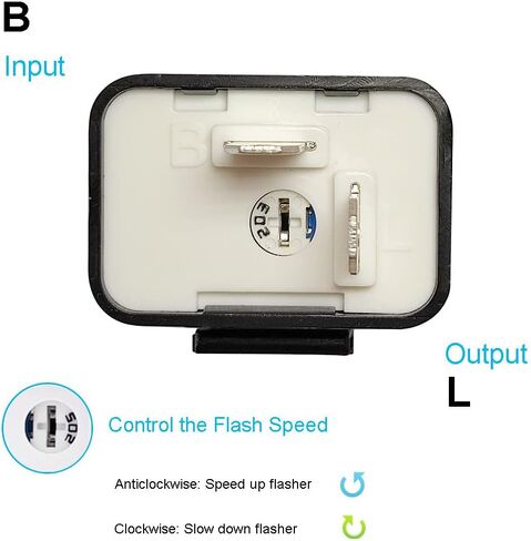 6 قطع مرحل فلاش 12 فولت لمرحل إشارة الانعطاف LED 2 دبوس وامض للدراجات النارية، فلاشات بديلة للسيارات الإلكترونية مقاومة للماء للسيارة، مرحلات فلاش LED قابلة للتعديل (أسود) in Kuwait