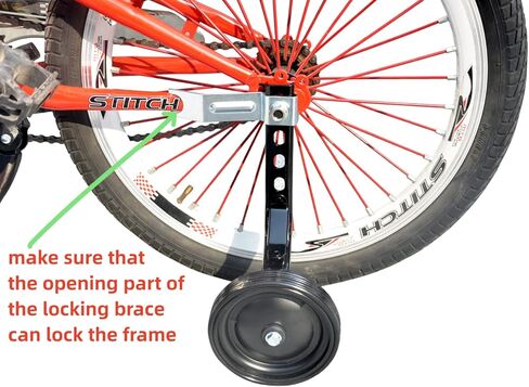 عجلات تدريب الدراجة المطاطية المصنوعة من الحديد للأطفال مقاس 14 إلى 20 بوصة للأطفال والبنات والأولاد (أسود) in Kuwait