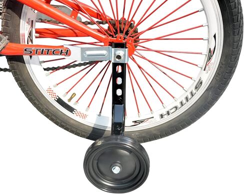 عجلات تدريب الدراجة المطاطية المصنوعة من الحديد للأطفال مقاس 14 إلى 20 بوصة للأطفال والبنات والأولاد (أسود) in Kuwait