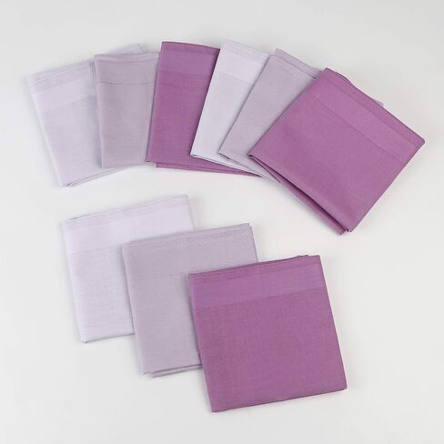 HOULIFE 100% Cotton Women's Men's Handkerchiefs, Solid Stripe Handkerchiefs for Men & Women Soft Cotton Hankies 15.7x15.7 " in Saudi Arabia