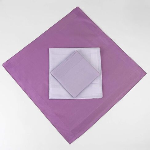 HOULIFE 100% Cotton Women's Men's Handkerchiefs, Solid Stripe Handkerchiefs for Men & Women Soft Cotton Hankies 15.7x15.7 " in Saudi Arabia