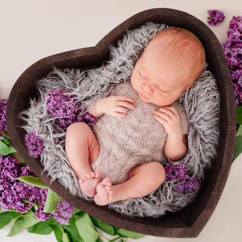 SAFIGLE 1pc Heart Shaped Photography Props Photo Gifts Newborn Photo Props Kids Gift Infant Gifts Baby Posing Case Heart Shaped Baby Basket Photographer Gift Wood Simple Child Baby Clothes in Saudi Arabia