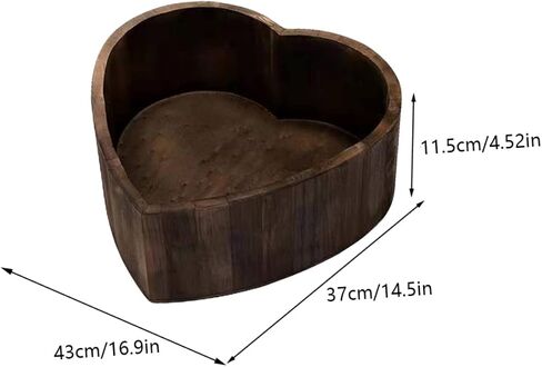 SAFIGLE 1pc Heart Shaped Photography Props Photo Gifts Newborn Photo Props Kids Gift Infant Gifts Baby Posing Case Heart Shaped Baby Basket Photographer Gift Wood Simple Child Baby Clothes in Saudi Arabia