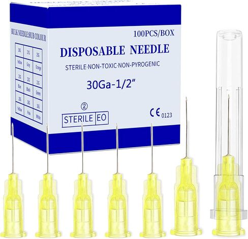 إبرة قفل Luer يمكن التخلص منها 30Ga 4mm 100Pack (30Ga-4mm) in Saudi Arabia