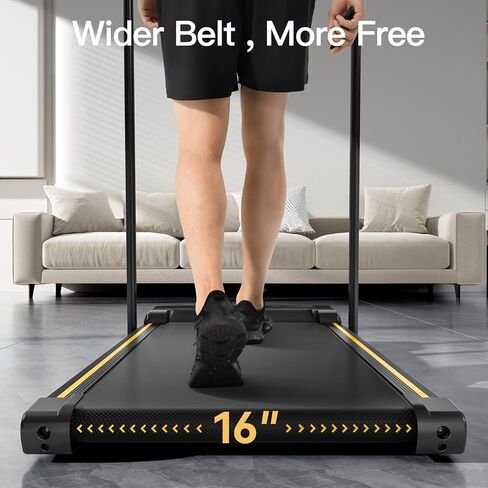 UMAY Mini Walking Pad with Wider Running Belt, 2 in 1 Foldable Treadmills for Home Office, Small Under Desk Treadmill for Walking Jogging Running, Portable Lightweight Walking Treadmills with Wheel in Saudi Arabia