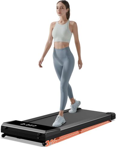 UMAY Mini Walking Pad with Wider Running Belt, 2 in 1 Foldable Treadmills for Home Office, Small Under Desk Treadmill for Walking Jogging Running, Portable Lightweight Walking Treadmills with Wheel in Saudi Arabia