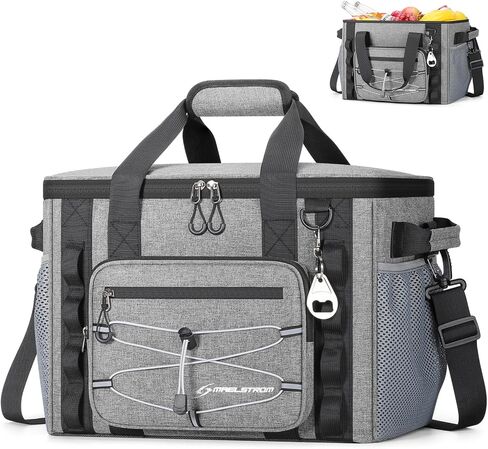 Maelstrom Soft Cooler Bag,Soft Sided Cooler,30 Cans Collapsible Cooler,Insulated Ice Chest,Large Leakproof Camping Cooler,Portable Travel Cooler for Kayaking,Beach,Gray in Saudi Arabia