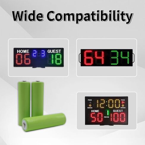 بطارية GAN XIN قابلة لإعادة الشحن مع حافظة، زر علوي (3 عبوات) تستخدم البطاريات للوحة النتائج الرقمية الإلكترونية in Kuwait