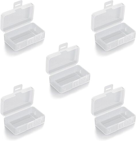Heyiarbeit 5Pcs 9V Battery Storage Case Organizer Box Holder, Transparent in Kuwait