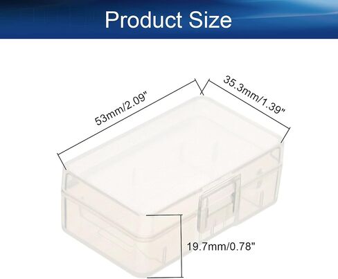 Heyiarbeit 5Pcs 9V Battery Storage Case Organizer Box Holder, Transparent in Kuwait