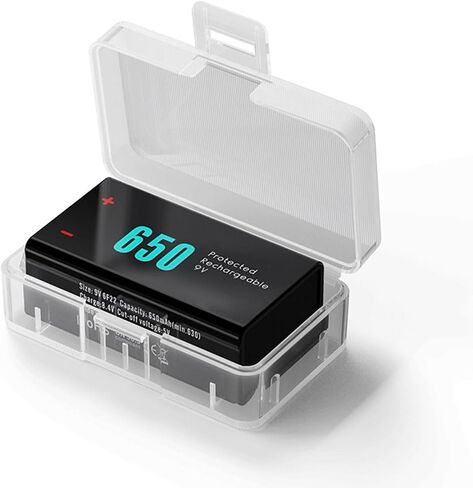 Heyiarbeit 5Pcs 9V Battery Storage Case Organizer Box Holder, Transparent in Kuwait