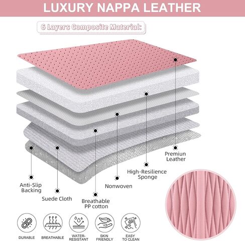 2 Pack Leather Front Car Seat Covers, Universal Sideless Auto Seat Protectors with Storage Pocket and Center Console Covers, Compatible with Most of Vehicles - SUVs/Sedans/Pickup Trucks, Beige in Kuwait
