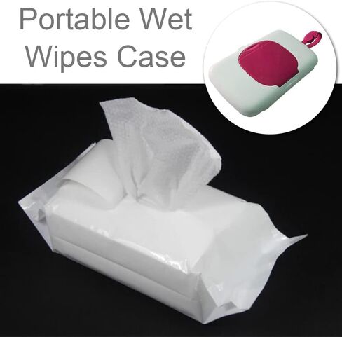 LSTCPGLAI علبة مناديل مبللة للسفر، علبة مناديل مبللة محمولة، علبة مناديل مبللة للأطفال، حامل مناديل بلاستيكية للاستخدام في الهواء الطلق، لون عشوائي in Kuwait