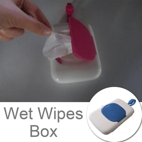 LSTCPGLAI علبة مناديل مبللة للسفر، علبة مناديل مبللة محمولة، علبة مناديل مبللة للأطفال، حامل مناديل بلاستيكية للاستخدام في الهواء الطلق، لون عشوائي in Kuwait