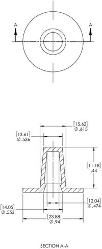 سلسلة Caplugs W-6 W - غطاء بلاستيكي مدبب وقابس مع حواف عريضة 1000 حزمة، أحمر LD-PE، غطاء OD 0.474 بوصة × معرف التوصيل 0.615 بوصة حماية مترابطة وغير مترابطة، إخفاء، تشطيب، طلاء (99191345) in Kuwait