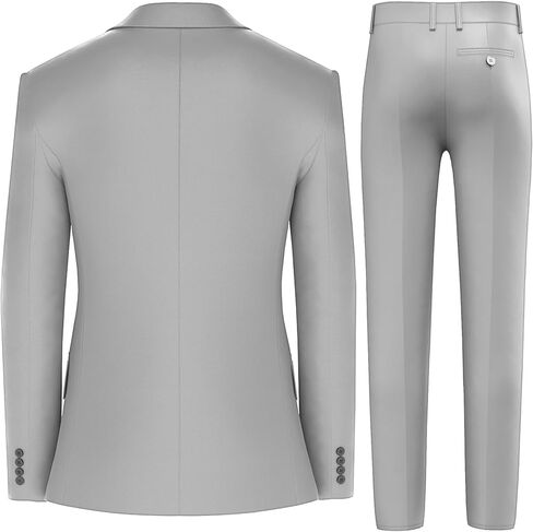 Antonio Uomo Men’s Suit Set – Classic Fit 3 Piece Blazer Single Breasted Jacket Vest Pants for Business Wedding Dress Suits in Kuwait