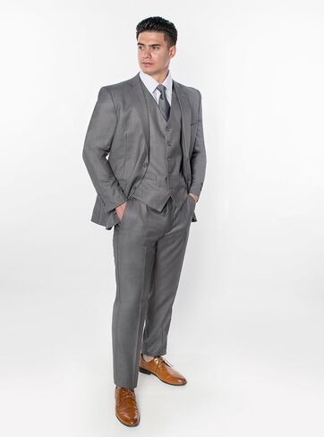 Antonio Uomo Men’s Suit Set – Classic Fit 3 Piece Blazer Single Breasted Jacket Vest Pants for Business Wedding Dress Suits in Kuwait