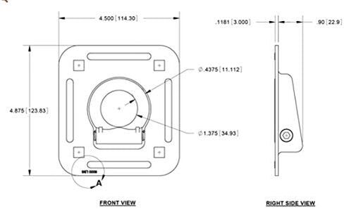 6-pack - Recessed Pan D-ring Trailer Tie Downs (6,000 Lb. Capacity) and Heavy Backer Plates, Including Mounting Hardware (Complete Set: 24 Carriage Bolts, Washers and Nylon Lock Nuts) in Saudi Arabia