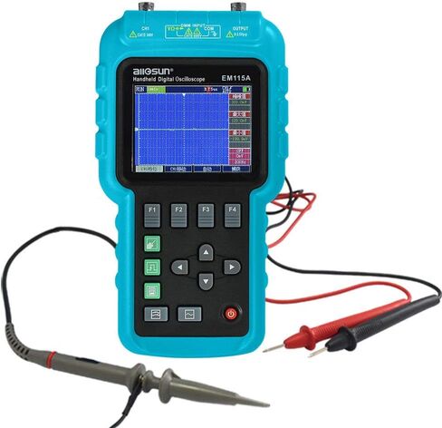 allsun 3 in 1 Digital Oscilloscope Meter Handheld Automotive Diagnostic Lab Scope with USB Computer Interface DMM LED 50MHz 1 Channel,Blue in Kuwait
