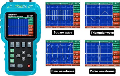 allsun 3 in 1 Digital Oscilloscope Meter Handheld Automotive Diagnostic Lab Scope with USB Computer Interface DMM LED 50MHz 1 Channel,Blue in Kuwait