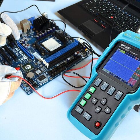 allsun 3 in 1 Digital Oscilloscope Meter Handheld Automotive Diagnostic Lab Scope with USB Computer Interface DMM LED 50MHz 1 Channel,Blue in Kuwait
