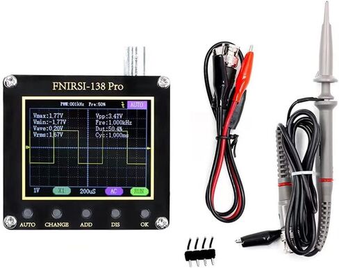 طقم راسم الذبذبات الرقمي الصغير TOWRITE 138 Pro LCD محمول باليد، شاشة LCD 2.4 بوصة، 200 كيلو هرتز، راسم الذبذبات الرقمي المحمول، معدل أخذ العينات 2.5 متر/الثانية مع PWM in Saudi Arabia