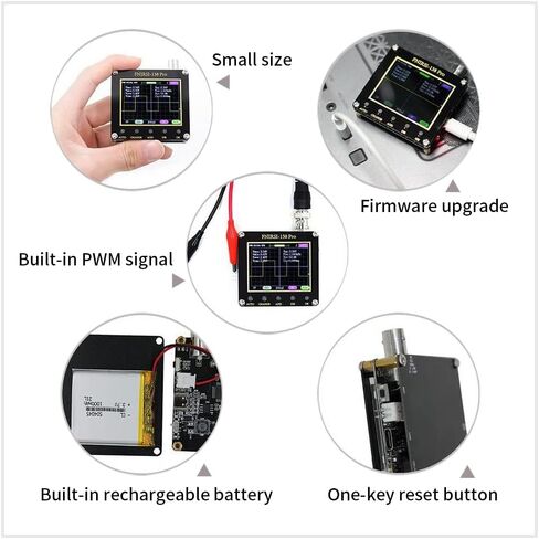 طقم راسم الذبذبات الرقمي الصغير TOWRITE 138 Pro LCD محمول باليد، شاشة LCD 2.4 بوصة، 200 كيلو هرتز، راسم الذبذبات الرقمي المحمول، معدل أخذ العينات 2.5 متر/الثانية مع PWM in Saudi Arabia