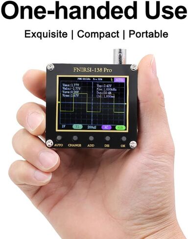 طقم راسم الذبذبات الرقمي الصغير TOWRITE 138 Pro LCD محمول باليد، شاشة LCD 2.4 بوصة، 200 كيلو هرتز، راسم الذبذبات الرقمي المحمول، معدل أخذ العينات 2.5 متر/الثانية مع PWM in Saudi Arabia