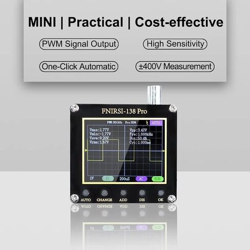 طقم راسم الذبذبات الرقمي الصغير TOWRITE 138 Pro LCD محمول باليد، شاشة LCD 2.4 بوصة، 200 كيلو هرتز، راسم الذبذبات الرقمي المحمول، معدل أخذ العينات 2.5 متر/الثانية مع PWM in Saudi Arabia