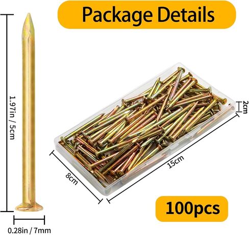 150 قطعة من أظافر الأجهزة الذهبية، أظافر مطلية بالنحاس مقاس 2.16 بوصة، أظافر جدارية للتعليق، أظافر خشبية، أظافر التسقيف، أظافر طويلة، أظافر جدارية in Kuwait