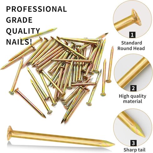 150 قطعة من أظافر الأجهزة الذهبية، أظافر مطلية بالنحاس مقاس 2.16 بوصة، أظافر جدارية للتعليق، أظافر خشبية، أظافر التسقيف، أظافر طويلة، أظافر جدارية in Kuwait