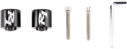 دراجة نارية بار ينتهي CNC مكبات المتزلجون قبضة اليد المقود نهاية قبعات ل YZF-R1 1998-2012 SPB019 in Kuwait