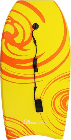 MOON LENCE Body Board for Beach with EPS Core & Wrist Leash 33/37/41" Body Board with Slick Bottom Surfing for Kids Teens and Adults(1 PC) in Kuwait