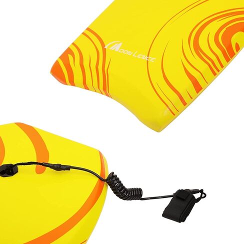 MOON LENCE Body Board for Beach with EPS Core & Wrist Leash 33/37/41" Body Board with Slick Bottom Surfing for Kids Teens and Adults(1 PC) in Kuwait