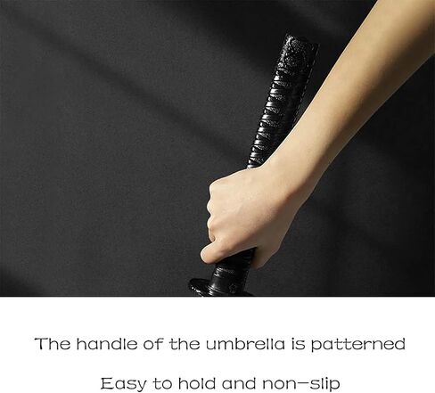 wwcai Samurai Umbrella Novel Umbrella Semi-Automatic Samurai Windproof Rainproof Outdoor Umbrella.Sunshade Black Umbrella,Creative Gift in Saudi Arabia