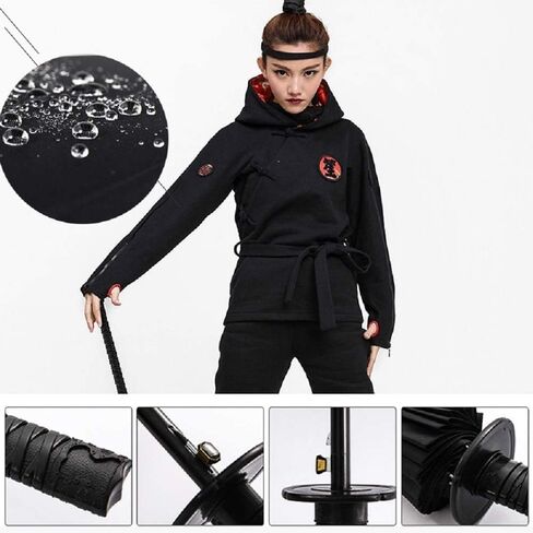 wwcai Samurai Umbrella Novel Umbrella Semi-Automatic Samurai Windproof Rainproof Outdoor Umbrella.Sunshade Black Umbrella,Creative Gift in Saudi Arabia