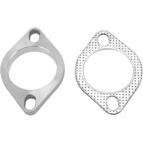 Keenso 1Pair 2 2.5in Flange Connection Kit, Stainless Steel Flange Gasket Fit for Downpipe Catback Headers in Kuwait
