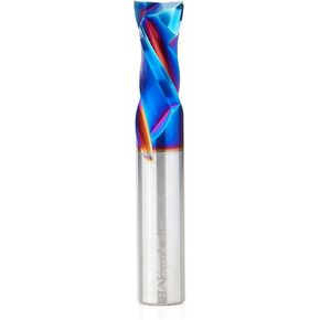 أداة Amana Tool 46017-K CNC SC Spektra Extreme Tool دوامة ضغط مغلفة بالحياة 1/4 D x 7/8 CH x 1/4 SHK x 2-1/2 بوصة طويلة 3 لقمة توجيه فلوت in Kuwait