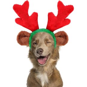 BWOGUE Dog Christmas Elk Reindeer Antlers Headbands Set Pet Christmas Costume Accessories Headwear for Medium Large Dogs in Kuwait