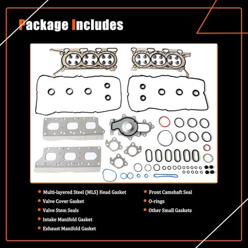 مجموعة حشية رأس الأسطوانة من AUCERAMIC VS50993R متوافقة مع 2017-2020 Ford F-150 2018-2022 Ford Expedition لـ 2018-2023 Lincoln Navigator 3.5L V6 in Kuwait