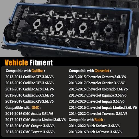 مجموعة حشية غطاء صمام المحرك VS50888R من AUCERAMIC مناسبة لسيارة Chevy Equinox Caprice Colorado Impala لـ GMC Acadia Canyon Terrain لكاديلاك CTS ATS لـ Buick Enclave Lacrosse 3.0L 3.6L in Kuwait