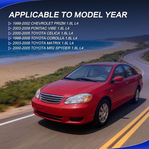 4 عبوات من ملفات الإشعال UF247 ومجموعة شمعات الإشعال لسيارة Toyota 1999-2008 Corolla Celica MR2 Spyder Matrix، Pontiac 2003-2008 Vibe L4 1.8L، Chevy 1999-2002 Prizm L4 1.8L OE: UF315 C1249 5C1074 E864 in Kuwait